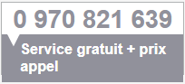 0 970 821 639 - Service gratuit - Prix Appel